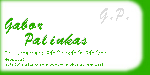 gabor palinkas business card